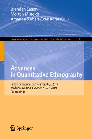 International Conference on Quantitative Ethnography à Madison (WI)