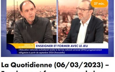 Enseigner et former avec le jeu