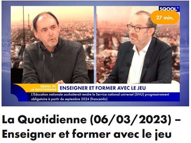 Enseigner et former avec le jeu